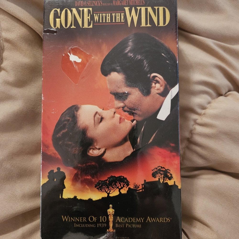 1939 Gone with the Wind Movies on VHS, Historical Film, Romance, Scarlett, Civil